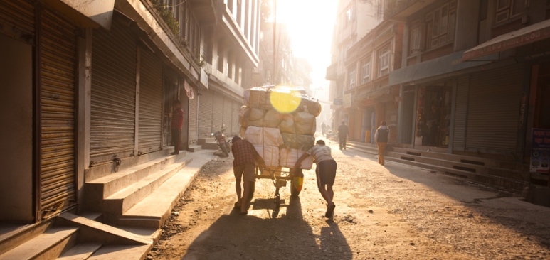 Early morning start to the Markets, Kathmandu Nepal